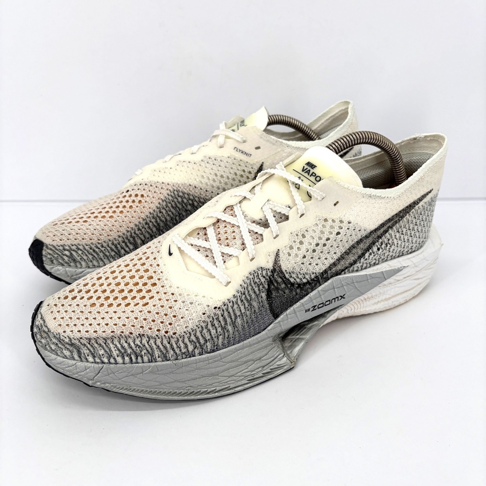 Nike ZoomX Vaporfly 3 Mens 11 White Particle Grey DV4129-100 Running Shoes